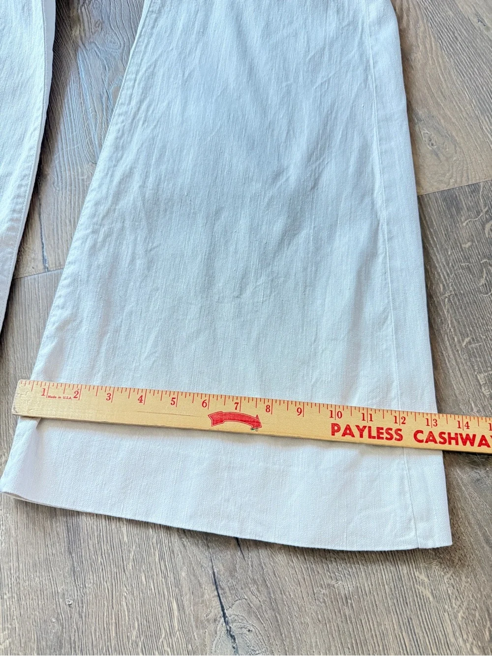 Banana Republic Wide-Leg Chinos in light khaki wash